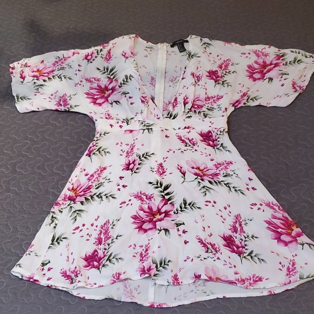 Flower Low cut dress
